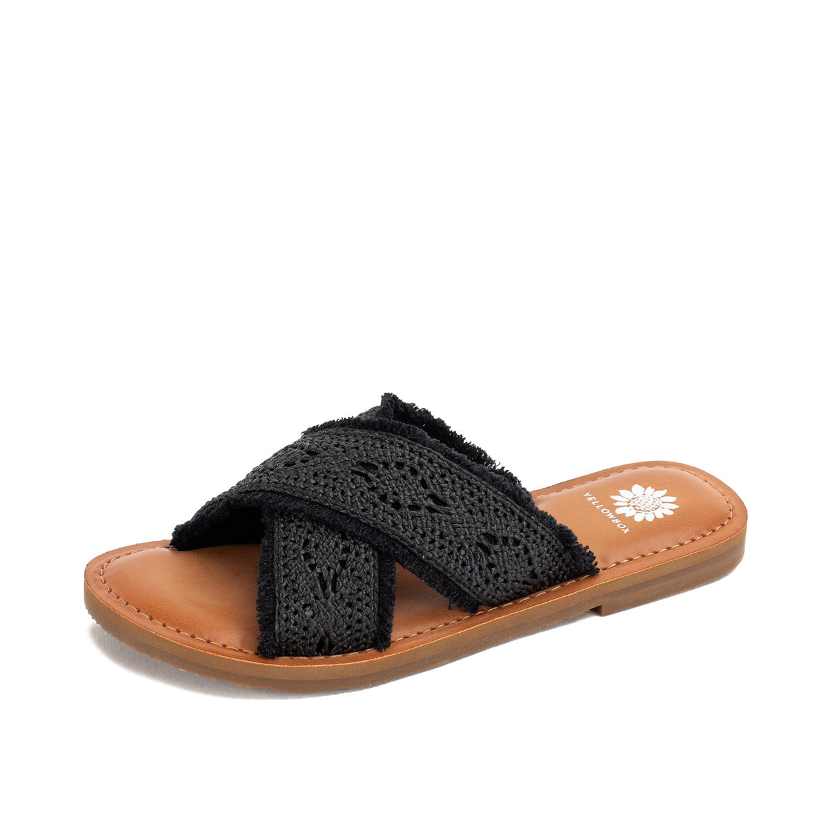 Yellow Box Footwear Deska Raffia Sandal - Black