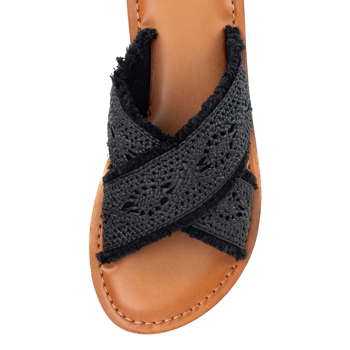 Yellow Box Footwear Deska Raffia Sandal - Black