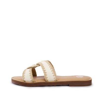 Yellow Box Footwear Dandie Slide Sandal - Cream