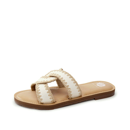Yellow Box Footwear Dandie Slide Sandal - Cream