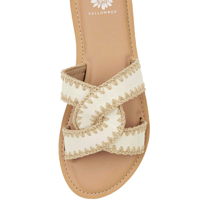 Yellow Box Footwear Dandie Slide Sandal - Cream