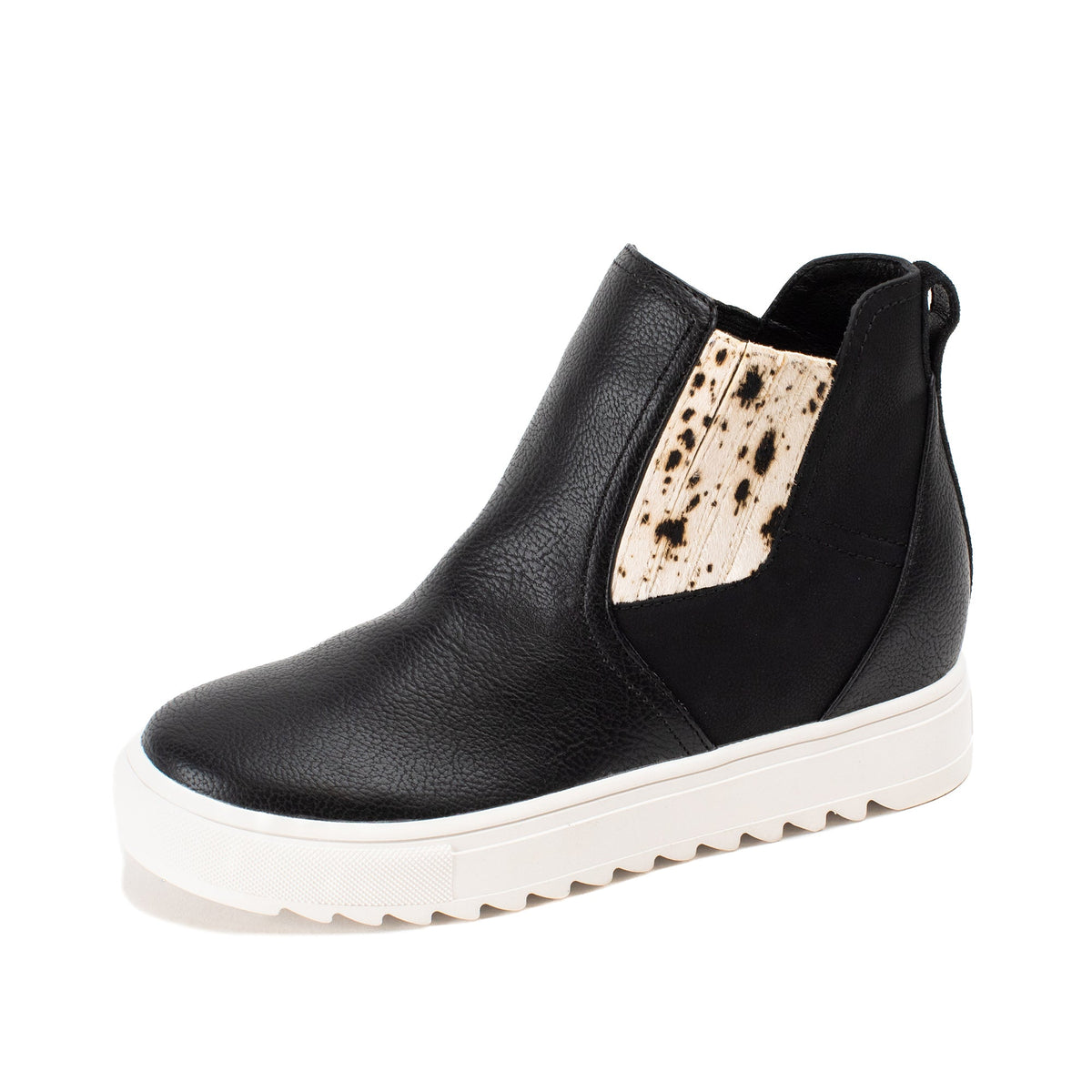 Yellow Box Footwear Malvena Wedge Sneaker Boot - Black