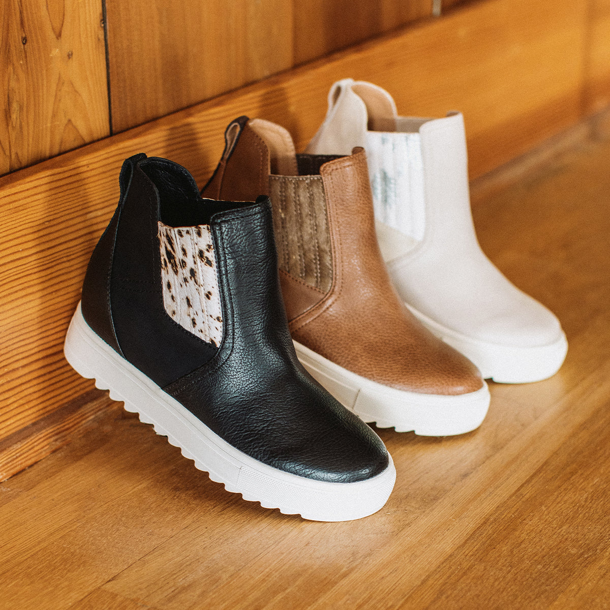 Yellow Box Footwear Malvena Wedge Sneaker Boot - Black