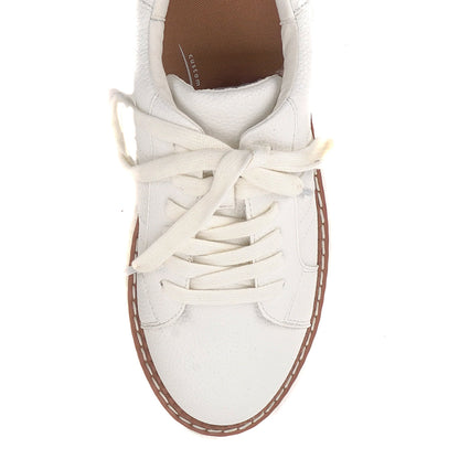 Yellow Box Footwear Marcell Flatform Sneaker - White
