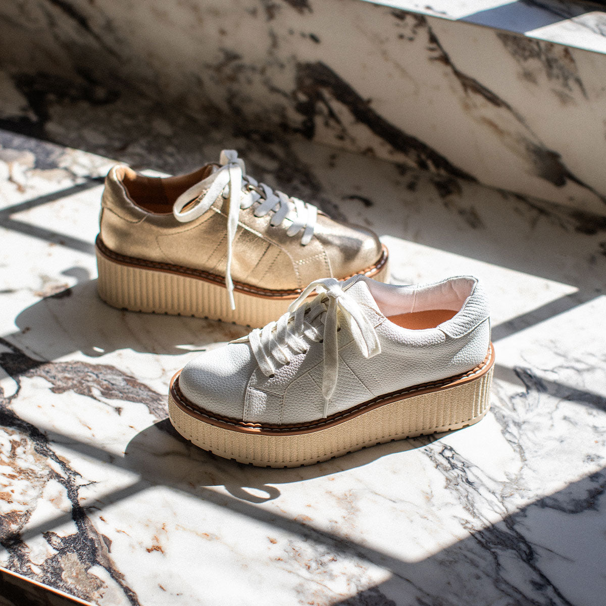 Yellow Box Footwear Marcell Flatform Sneaker - White