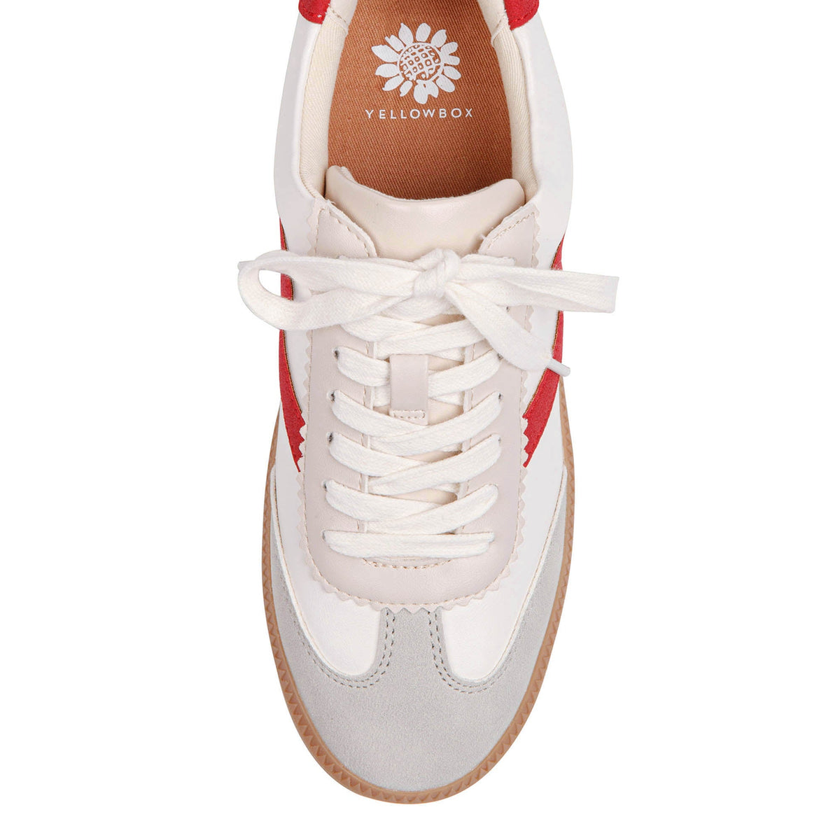 Yellow Box Footwear Zeldie Lace-Up Sneaker - Red