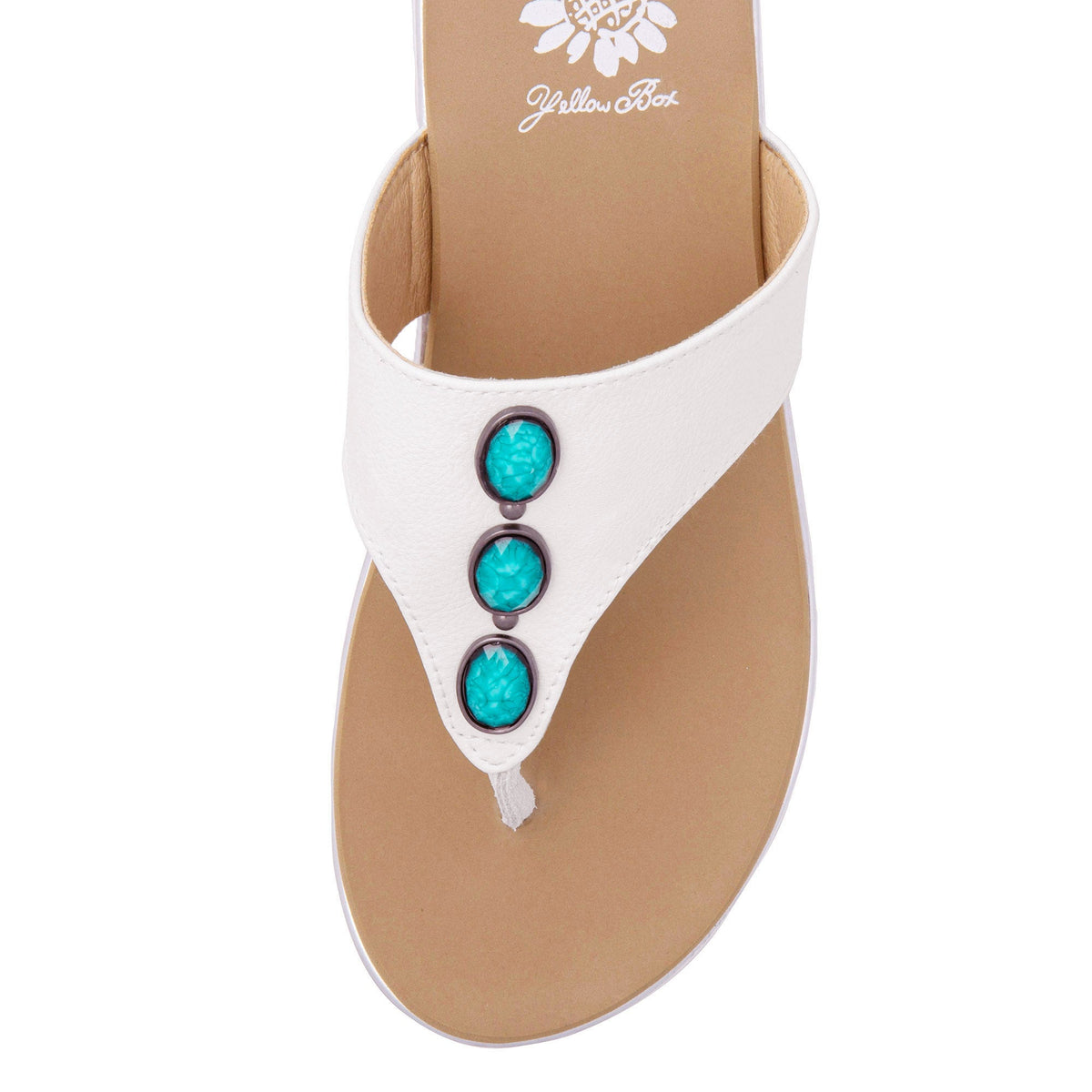 Yellow Box Footwear Daize Wedge Sandal - White
