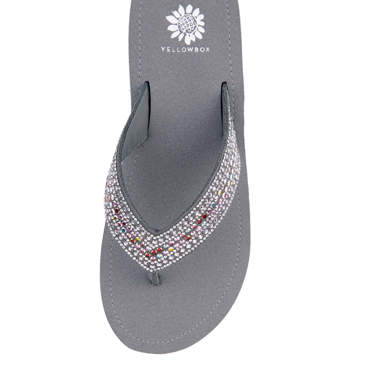 Yellow Box Footwear Terrah Wedge Sandal - Gray Multi