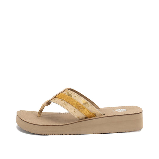 Yellow Box Footwear Jafna Flip Flop Sandal - Gold