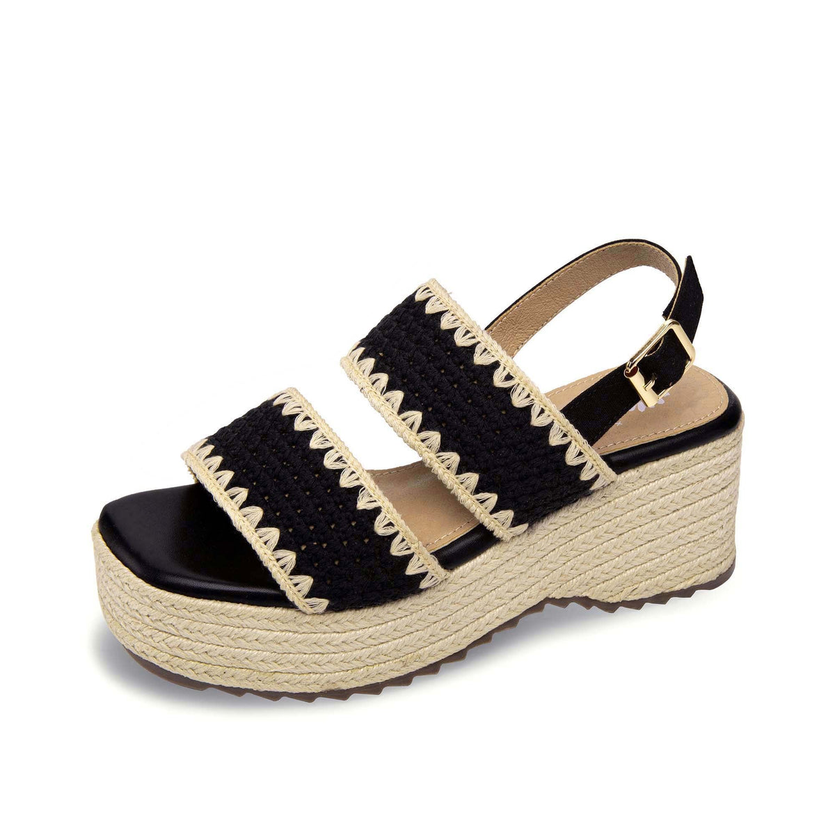 Yellow Box Footwear Hellen Wedge Sandal - Black