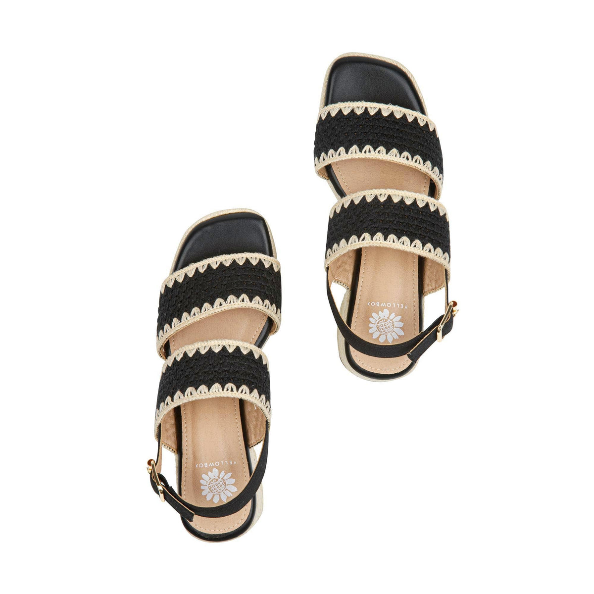 Yellow Box Footwear Hellen Wedge Sandal - Black