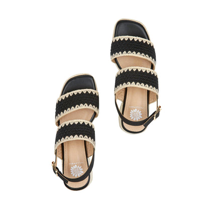 Yellow Box Footwear Hellen Wedge Sandal - Black