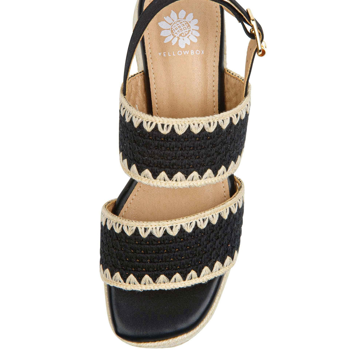 Yellow Box Footwear Hellen Wedge Sandal - Black