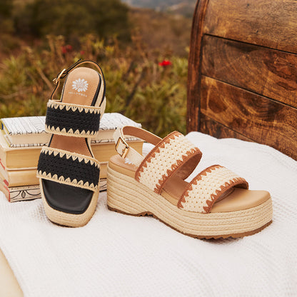 Yellow Box Footwear Hellen Wedge Sandal - Black